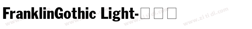 FranklinGothic Light字体转换